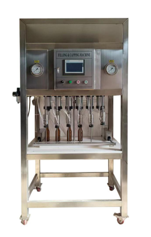 6 رأس تعبئة زجاجات وقفل