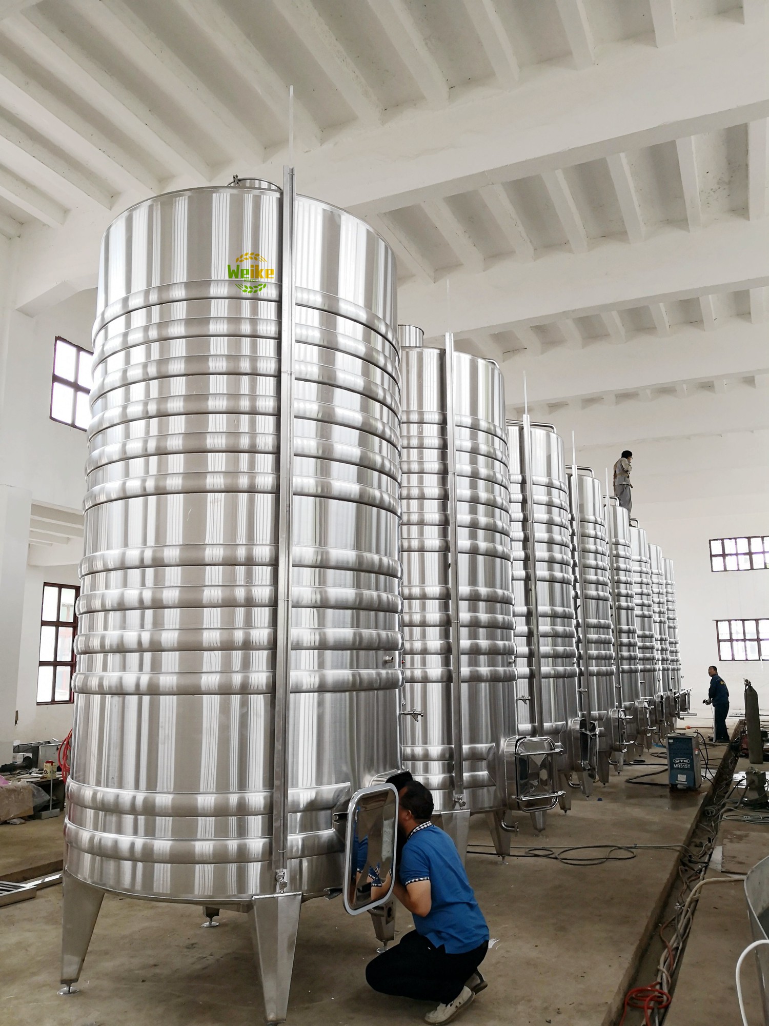 خزانات النبيذ مع ملف تبريد حلزوني