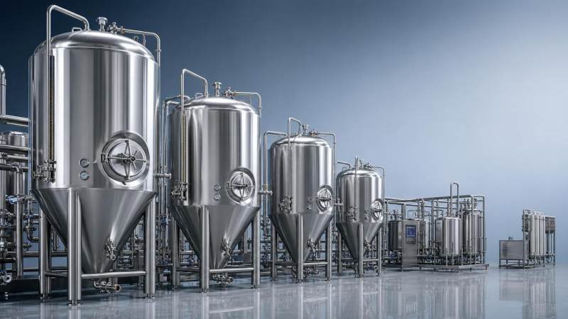What is the recommended size for a beer fermentation tank?
