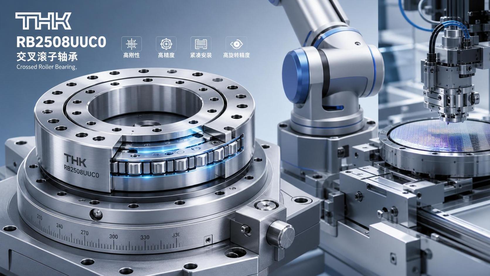 مراجعة دقة محمل البكرات المتقاطعة THK RB2508UUC0