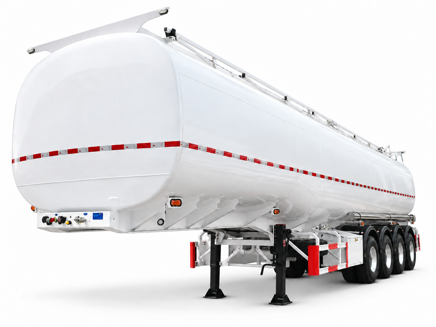 Semi-Trela ya Tanki la Mafuta ya 4-Axle 45000L yenye Shingo ya Bata