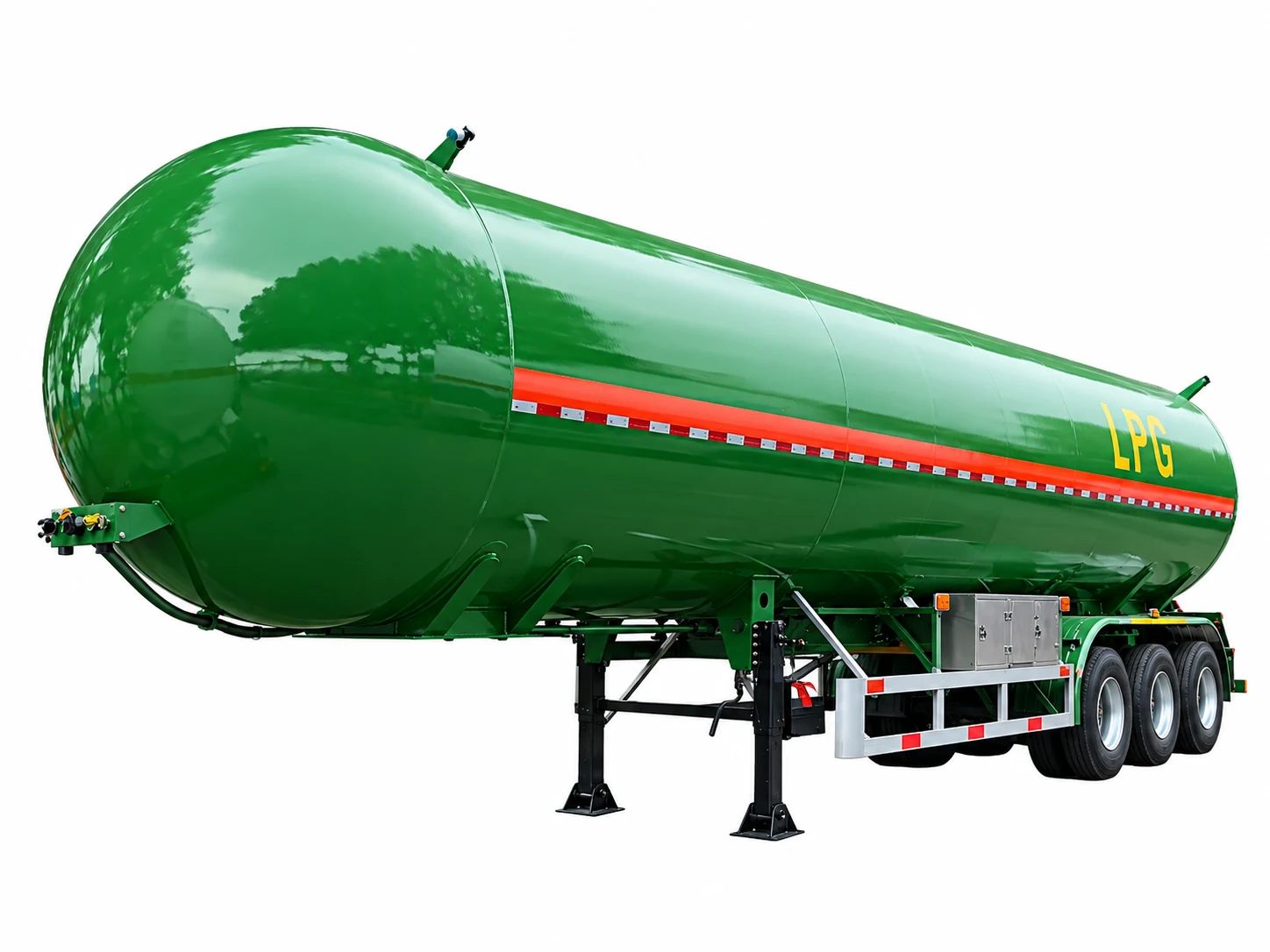 Trela ya tanki la LPG (gesi ya petroli iliyoyeyushwa) Trela ya tanki la LPG (gesi ya petroli iliyoyeyushwa)