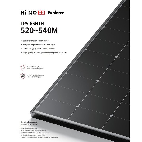 Longi Solar LR5-66HTH 520-540M