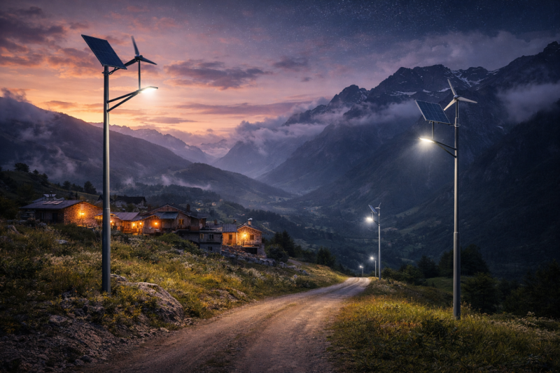 الحل الرابع. حلول الإضاءة الشمسية والهجينة