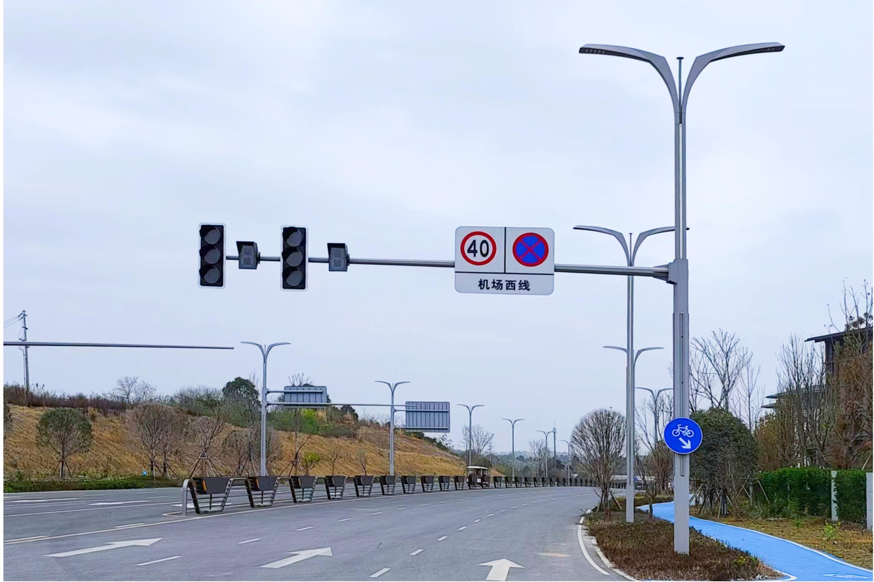 مشروع إنارة طرق المطار - البنية التحتية للنقل