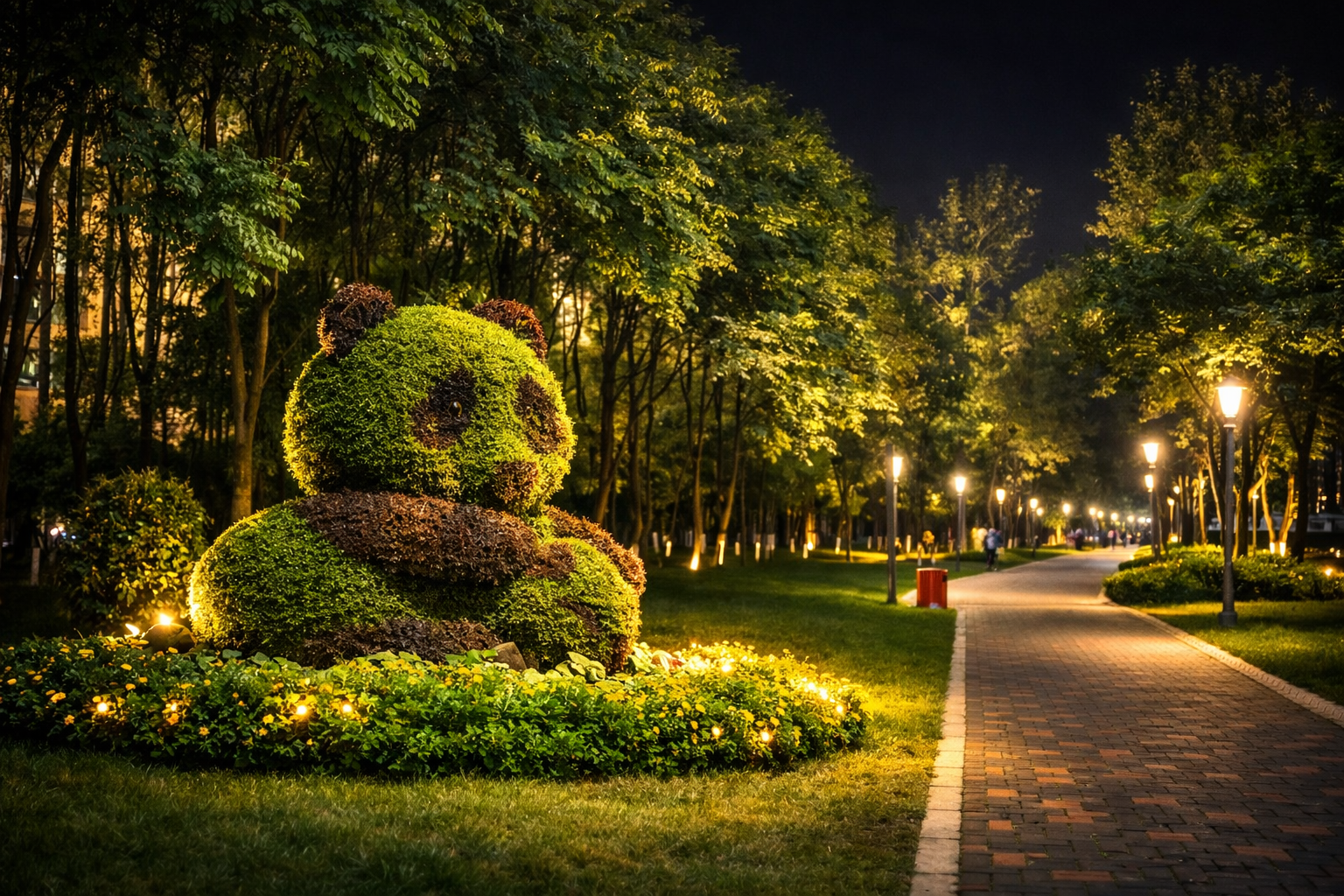 مشروع الإضاءة الذكية للممرات الخضراء - نظام المتنزهات الحضرية