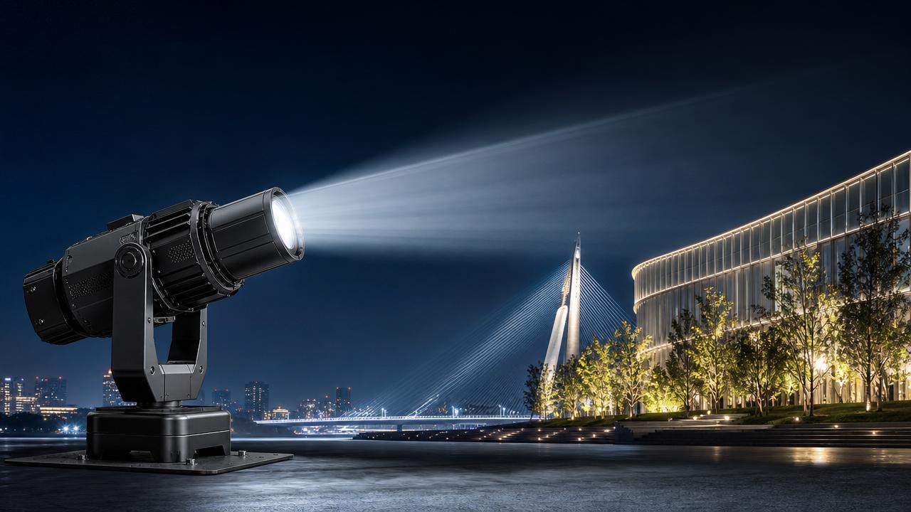 ما استخدام جهاز عرض شعاع LED في الإضاءة المعمارية والخارجية؟