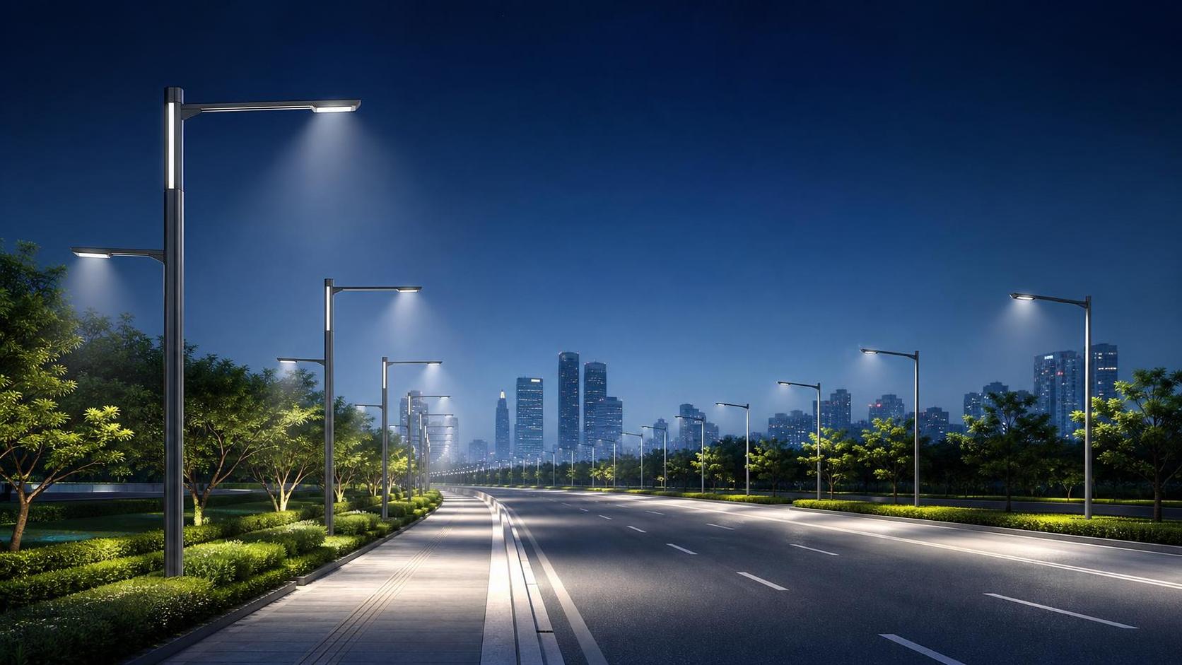 كيفية اختيار إنارة الشوارع الحديثة MSL-HC حسب القدرة الكهربائية, زاوية الشعاع, وارتفاع العمود