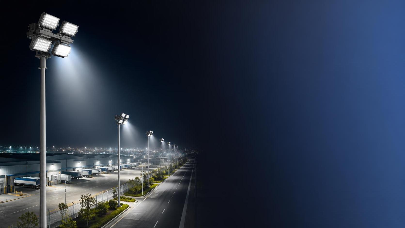 كيفية اختيار القدرة الكهربائية لكشاف LED عالي القدرة للمساحات الخارجية الكبيرة